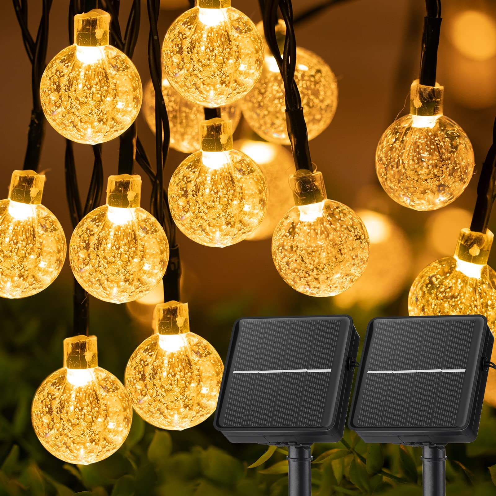 Brightown Solar Globe String Lights (60 LED, 36 ft)